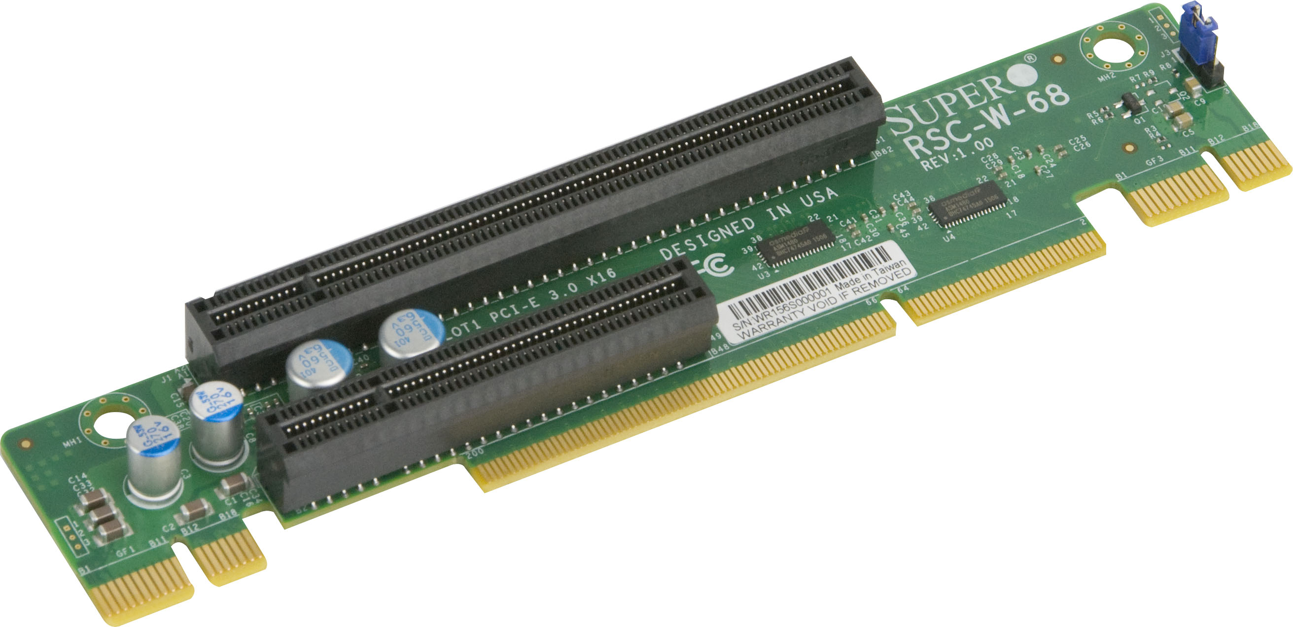 Super Micro Supermicro RSC-R1UW-2E16 1U LHS WIO & PCI-Express x16 Riser Card Super MicroRSC-R1UW-2E16